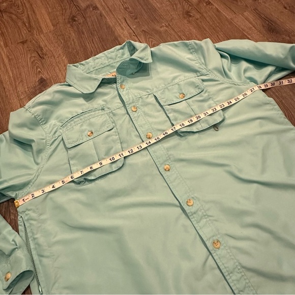 Guides Choice Adventure Shirt Men's XXL Aqua Blue Fishing Hiking Utility Vented - Picture 7 of 9